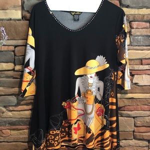 Valentina V-neck fun tunic